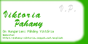 viktoria pahany business card